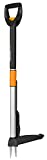 Fiskars Teleskop-Unkrautstecher, Länge 1 - 1,19 m, Rostfreie Stahl-Arme/Kunststoffgriff, Schwarz/Orange, Smart-Fit, 1020125