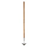 Kent & Stowe Langstiel Ziehhacke – Gartenhacke aus Edelstahl, durchtrennt Unkraut mühelos, Unkrautjäter mit Stiel aus Eschenholz, Länge: 152 cm