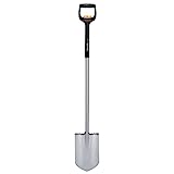 Fiskars Teleskop-Spaten für schwere, steinige Böden, Spitz, Länge: 111 - 130 cm, Verstärktes Borstahl-Blatt, Schwarz/Orange, Xact, 1066732
