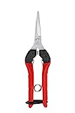 FELCO Ernte-/ Leseschere Nr. 322 (für Obst- / Blumen- + Gemüsestiele, kompakte Schere mit Stahlgriff, gerade verchromte Klinge, für Rechtshänder + Linkshänder, Länge 190 mm) FELCO 322