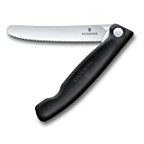 Victorinox Swiss Classic Faltbares Gemüsemesser Wellenschliff schwarz