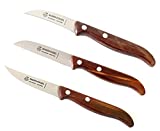Marsvogel Schälmesser Set 3 tlg. Gerlinol Marsvogel Solingen /// Tourniermesser 2 1/2' gebogen /// Schälmessser gerade 3' /// Küchenmesser rückenspitz 3'