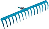 Gardena combisystem-Rechen: Breite Harke mit 16 Zinken, ideales Gartenzubehör zum Rechen, Unkrautentfernen und zur Bodenbearbeitung, Arbeitsbreite 41 cm, passend zu allen cs-Stielen, Standard