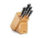 Fissler Alaska / Messer-Set, bestückt (6-teilig) Messerblock aus Holz (inkl. Koch; Brot; Schäl, Schinken-& Universal-Messer)