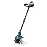 Fishtec Kabellose Motorhacke mit Lithium Batterie 18V - Arbeitsbreite: 20 cm - Arbeitstiefe: 8 cm - 4 Fräsen - Ergonomischer Doppelgriff - Batterie und Ladestation inkl.
