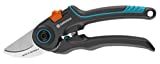 Gardena Gartenschere ExpertCut: Präzise Baumschere, Bypass-Schneide für Äste/Zweige/Obstbäume, max. Schneid-Ø 22 mm, 2-stufige Grifföffnung (12203-20), türkis;schwarz;grau;orange;silber;metallic