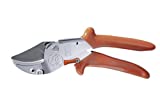 Original LÖWE 10 Profi Amboss Gartenschere 10.107 mit Bypass Geometrie - innovative scharfe Schere mit ergonomischen Griffen und Antihaftbeschichtung an Stahl-Klinge für Schneidarbeiten im Obstbau