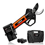 Kebtek Professionelle Elektrische Gartenschere, 16,8V Akku Schere für Garten, Elektrische Astschere mit 2 Backup-Akku und EU Plug, Akku Gartenschere mit bürstenlosem Motor 30 mm Schnittdurchmesser