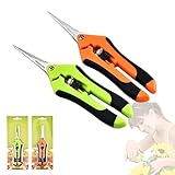CIOUYAOS 2pcs Klein Gartenschere, Astschere Bonsai Schere Baumschere Ernteschere , Pruning Shears Garden Scissors für Bonsai Pflanzen Blumen Ernte Obst Gemüse