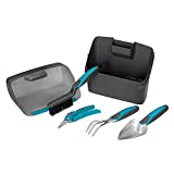 Gardena city gardening Balkon-Box: Kunststoffbox mit integrierter Kehrschaufel und 4-teiligem Garten-Set für Balkon- und Terrassengärtner, Pflanzenkelle, Grubber, Schere und Handbesen (8970-20)