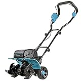 G Gartenfräse Elektrisch tragbare 40-V-Lithium-Ionen-Motorhacke 35 cm Arbeitsbreite 4 verstellbare, vorwärts rotierende Zinken aus hochwertigem Stahl