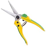 GRÜNTEK Gartenschere Colibri Long 195 mm, Bypass-Schneide für Pflanzen und Blumen, Ernteschere, Pflanzenschere mit Soft-Touch Ergo-Griffe, zentrierte SK5 Präzisions-Klingen, geschmiedeter Körper