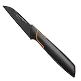 Fiskars Schälmesser, Modernes Design, Gerade Klinge, Gesamtlänge: 20 cm, Qualitätsstahl/Kunststoff, Edge, 1003091