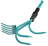 Gardena combisystem-Grubber-Rechen: Praktisches 2-in-1-Gartenwerkzeug, türkisschwarz, One Size, hochwertige Materialien (03165-20)