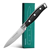 linoroso Gemüsemesser Obstmesser Schälmesser 3,5 Zoll Scharfe Klein Küchen Messer Schmiedestücke aus Deutschem Kohlenstoffstahl Ergonomischer Griff mit Eleganter Geschenkbox - Serie Classic