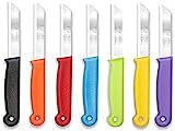Gemüsemesser Obstmesser Set aus Solingen Schälmesser 7 Stück Küchenmesser mit Scharfer und Präziser Rostfreier Edelstahl Klinge 6 cm - Made in Germany - Messer zum Schneiden von Obst und Gemüse