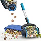 zozen Nusssammler, Walnuss Sammler, Seitenöffnung Dump; Pecan Picker Upper Anwenden auf Eicheln, Hickory Nüsse, Spiked Balls, Nerf Darts, Golf, Objekte 2cm bis 4cm; Pollänge 1,4m(Mittel)