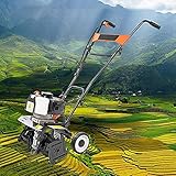 1,3 kW Akku-Benzinfräse, Gartenfräse/Kultivator mit 4 Klingen, elektrische Fräse, Rasenvertikutierer, Bodenlockerung